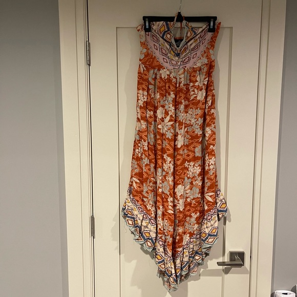 Tribal Floral Print Wide Leg Jumpsuit - Picture 3 of 9